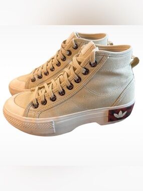 Adidas Originals Nizza Hi Trainers with Tortoiseshell Accents